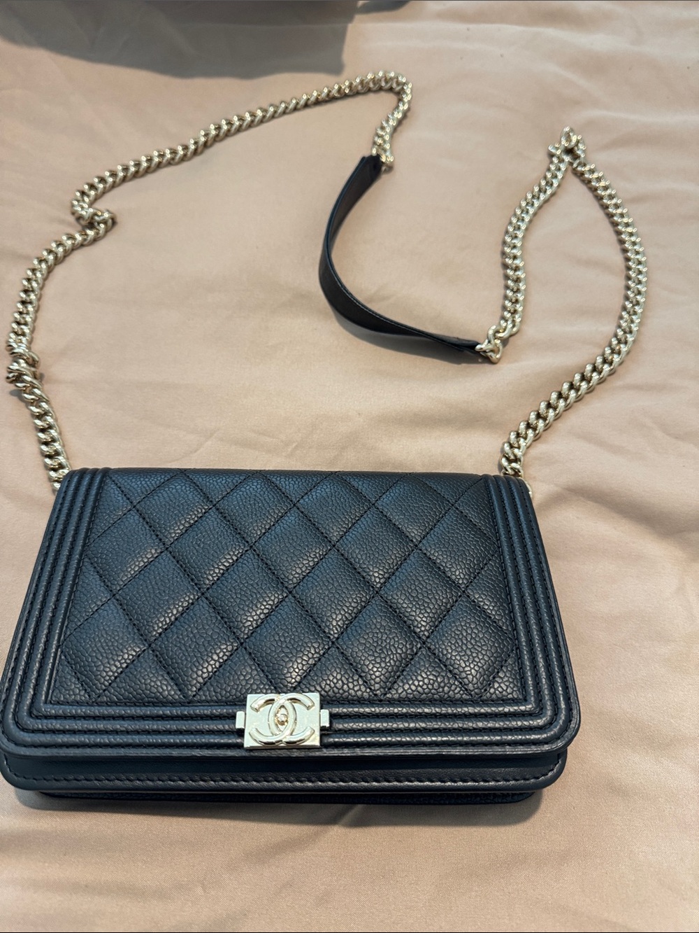CHANEL boy woc with silver hardware